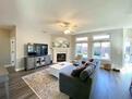 Family room with large TV