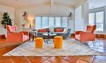 Open Concept High Ceiling Living Room with Co