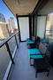 big balcony with furniture