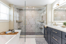 double shower with 2 rain heads