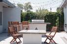 Fire pit, outdoor bbq area, party lights...al