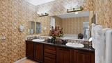 Double sink in the master bathroom