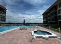 Heated pool and hot tub at complex