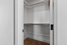 walkin closet in master bedroom