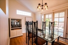 Dining room overlooking the outside patio