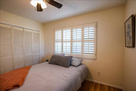 Master bedroom with ceiling fan