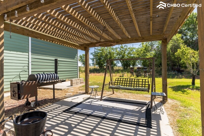 Relax under pergola after a long day