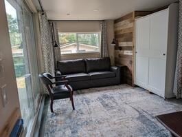 Sunroom looking East showing wardrobe