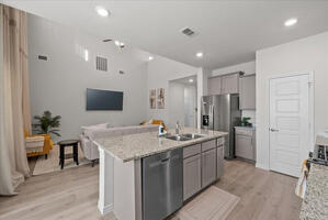 Kitchen showing Main Living Area
