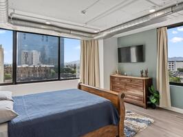Master suite with sunset and mountain views
