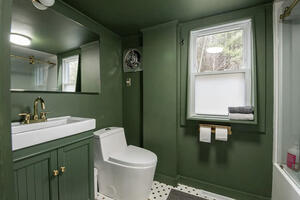 Bathroom Downstairs with bathtub