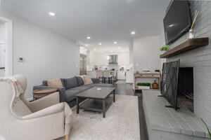 Family room open to kitchen