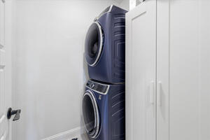 Full size Washer and Dryer w/storage cabinet