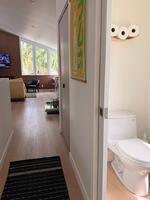 Hallway to the living area from bedroom