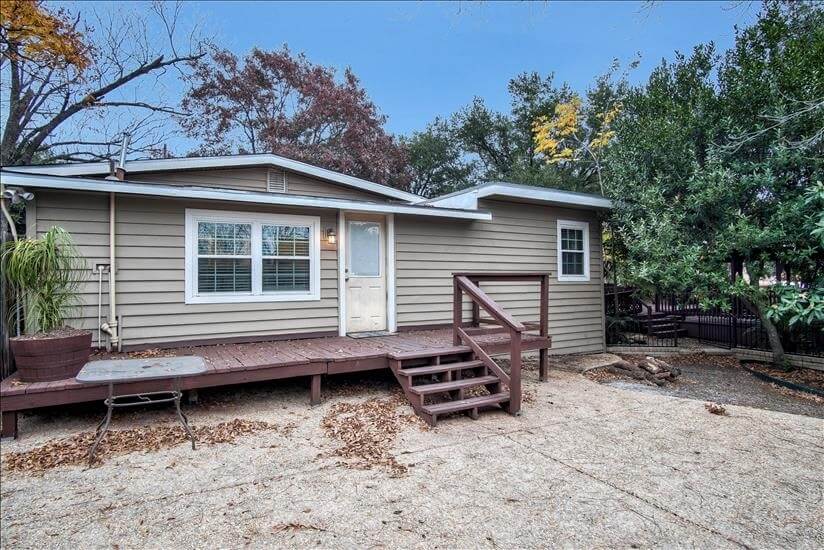 Rear exterior of the home