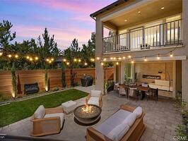 Private backyard patio