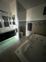 Bathroom with soaking tub