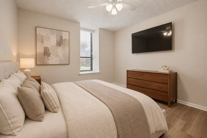 Bedroom 1 with a queen bed