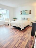 Spacious master bedroom with closet