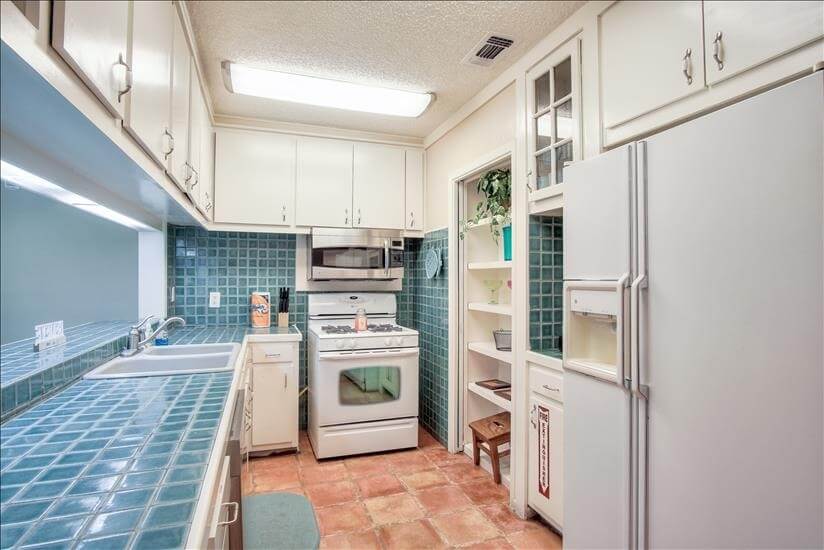 Fully stocked galley kitchen