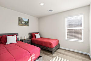Twin bedroom with two beds