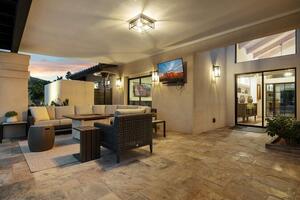 outdoor shower on patio