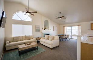 Vaulted Ceilings and open concept floor plan