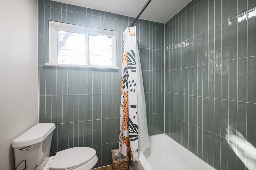 Modern bathroom with tub/shower combo