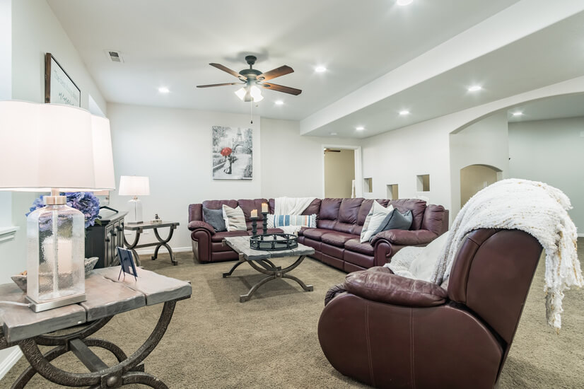 Open Spacious Living Room with high ceilings!