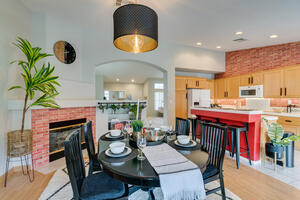 Comfortable and stylish open dining and kitchen