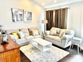 furnished living room