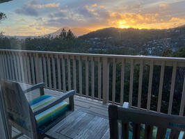 Deck view at sunset