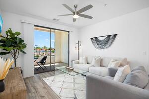 Light and open living area in this Chandler Furnished Rental