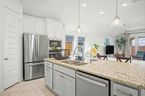 kitchen and living room