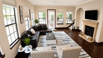 Soaring ceilings. Natural light. Cozy firepla