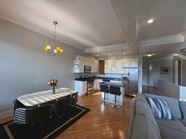 Spacious Living Room with 12-Ft Ceilings