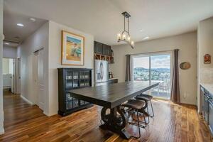 Dining area with mountain views