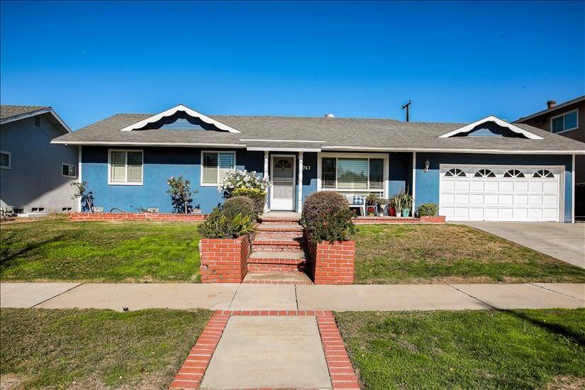 Front view of the house
