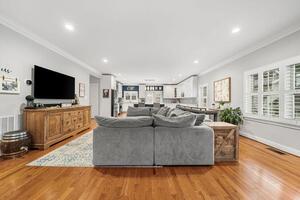 Open concept family room and kitchen
