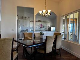 Dining room open to the kitchen
