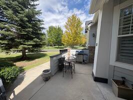 Entertainment area and gas grill.