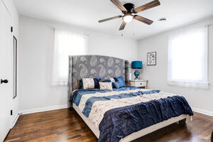 King size bed in Bedroom 1