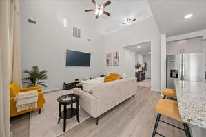 Main Living Room with Kitchen Area