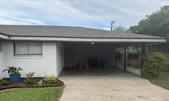 Double carport & long driveway