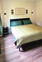 Primary bedroom with bathroom attached