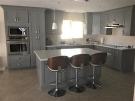Brand sparkling new kitchen with quart counte
