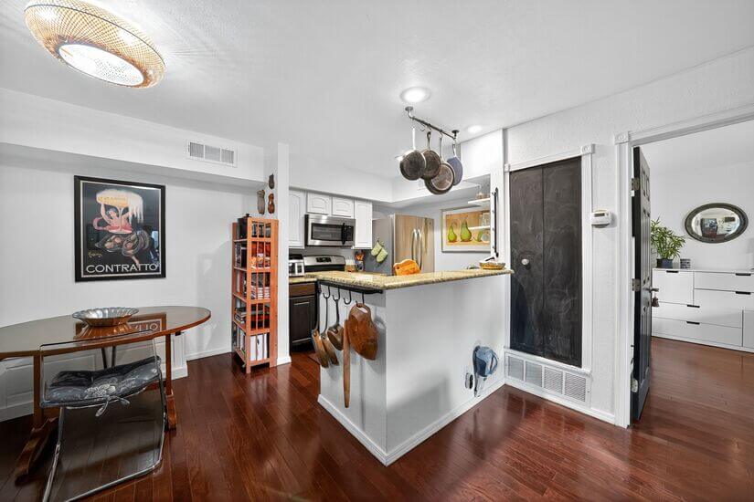 Dining room and kitchen