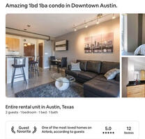 Well reviewed space on Airbnb