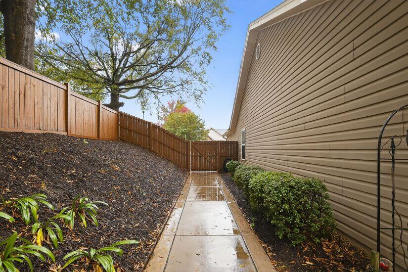 Backyard outside entrance