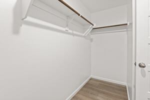 Spacious primary bedroom closet